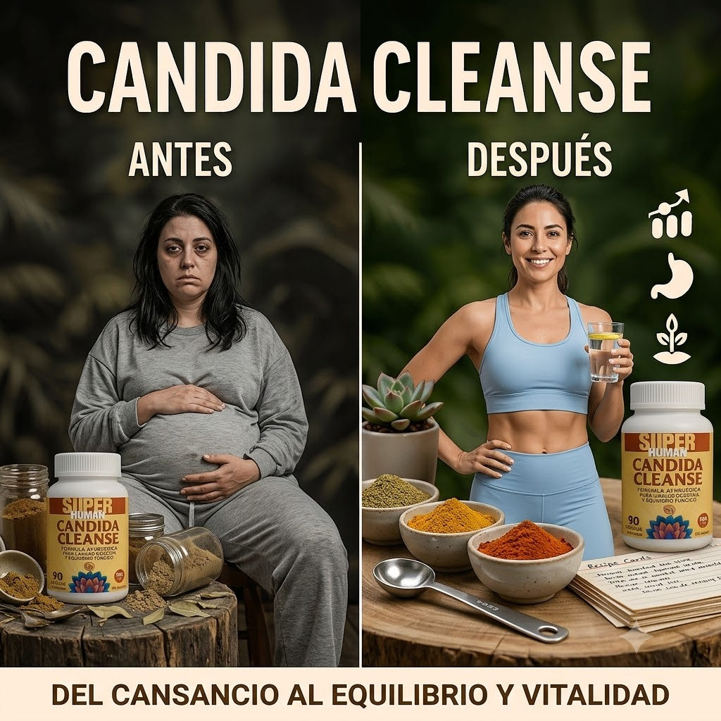Cándida Cleanse - Fórmula Ayurvédica para la Salud Digestiva y Equilibrio Fúngico (90 Cápsulas)