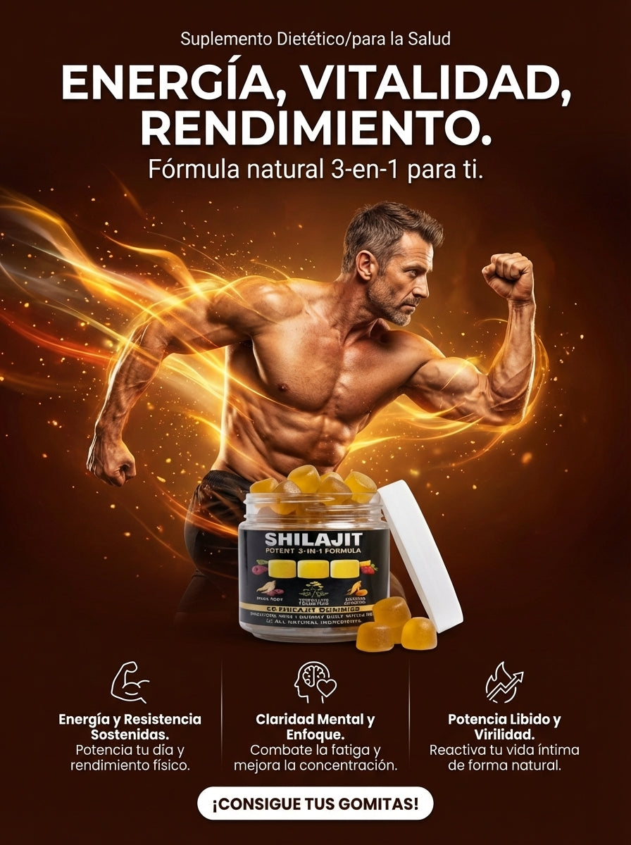 Gomitas de Shilajit 100% Puro del Himalaya.