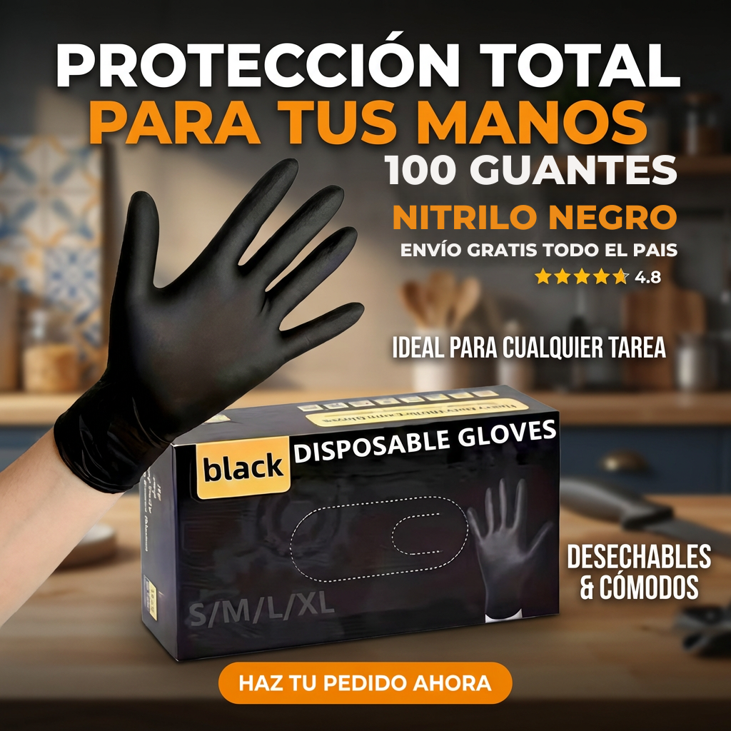 " TOPSAFE "Guantes Nitrilo Texturizado 8.0gr 100 Uds