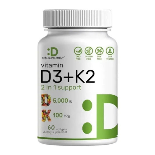 Suplemento de vitamina D3K2 - Tu escudo diario en una cápsula - OFERTA 2X1