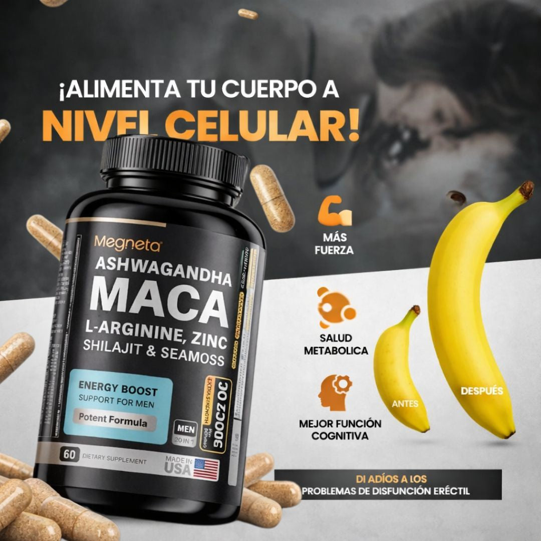 Maca Plus+ 60 cápsulas | Recupera tu potencia energia - OFERTA 2X1