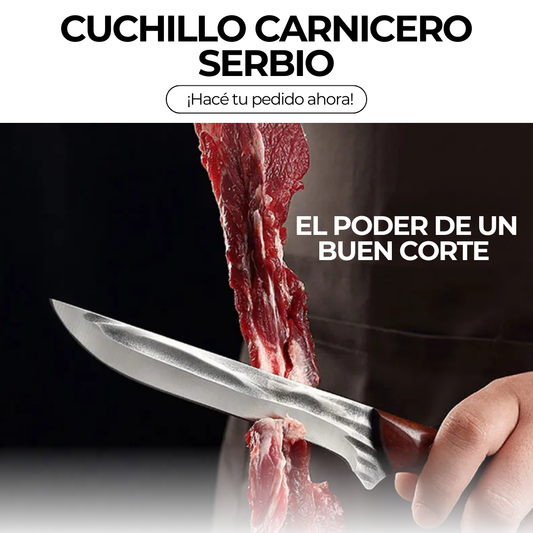 OFERTA ESPECIAL 2X1 🔪Cuchillo de Carnicero Serbio Forjado a Mano: lo que todo Cocinero necesita🧑‍🍳