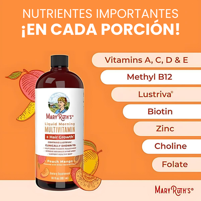 Multivitamínico líquido + Crecimiento del cabello.