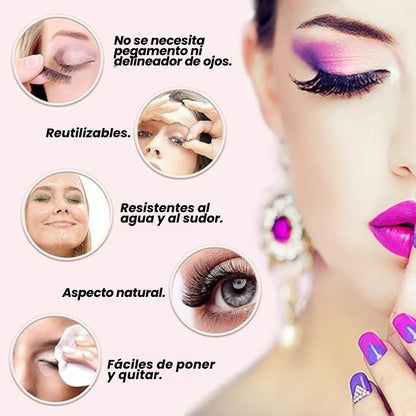 GlowEyes – Pestañas autoadhesivas fácil aplicación