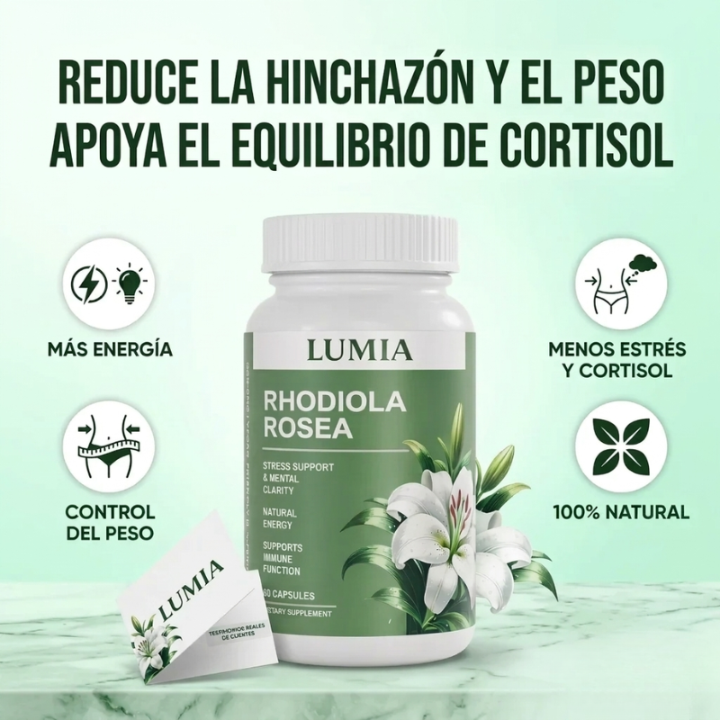 Rhodiola Rosea | Reduce Hinchazón y Apoya la Pérdida de Peso - OFERTA 2X1
