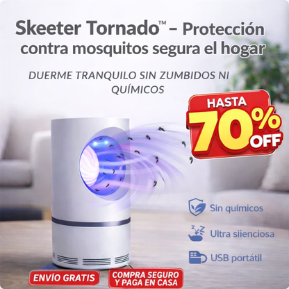 🦟 Lámpara Atrapa Mosquitos USB (Luz UV + Succión Silenciosa)