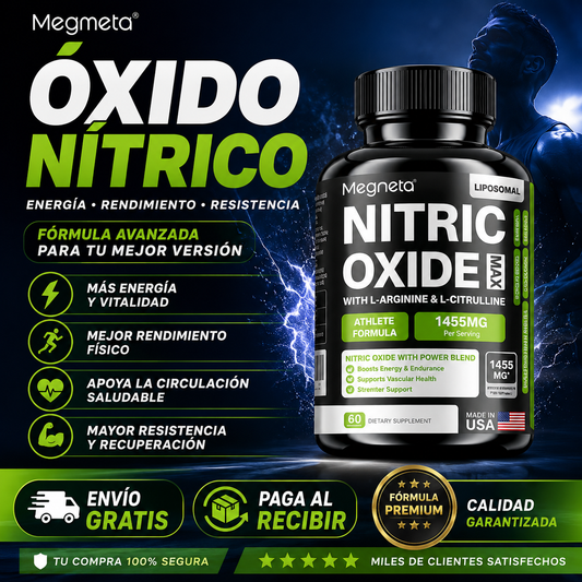 Megmeta | Nitric Oxide | Mayor fuerza y rendimiento físico-Oferta 2x1