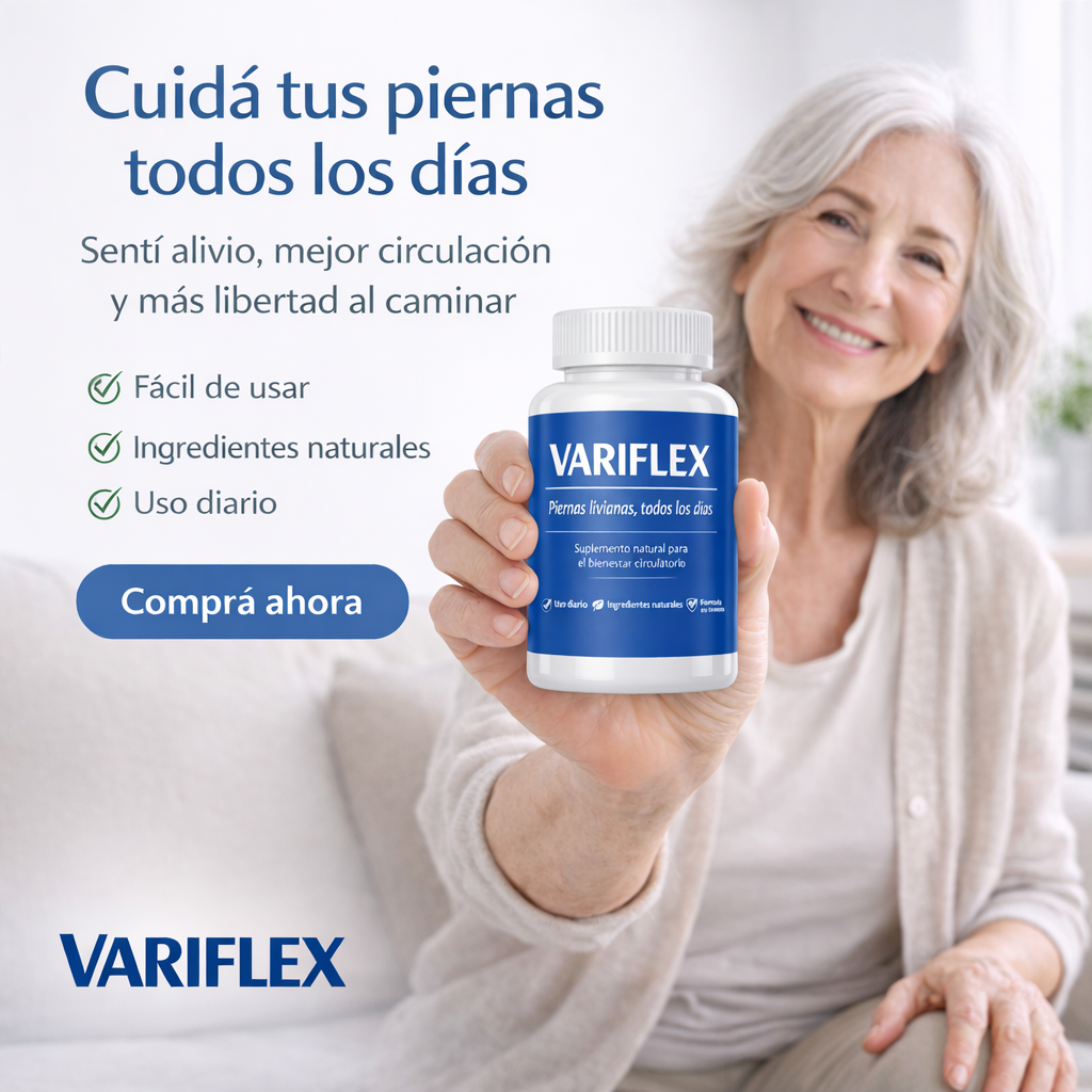 VARIFLEX – SUPLEMENTO NATURAL PARA MEJORAR LA CIRCULACIÓN Y RECUPERAR TUS PIERNAS LIVIANAS 🔥2X1🔥