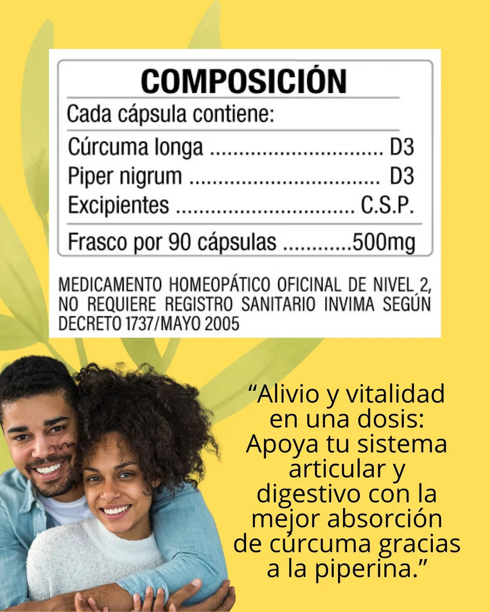 CÚRCUMA 100% NATURAL Pimienta Negra 🟡2X1