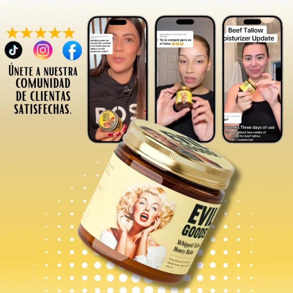 FacialTallow - Crema Facial de Sebo y Miel