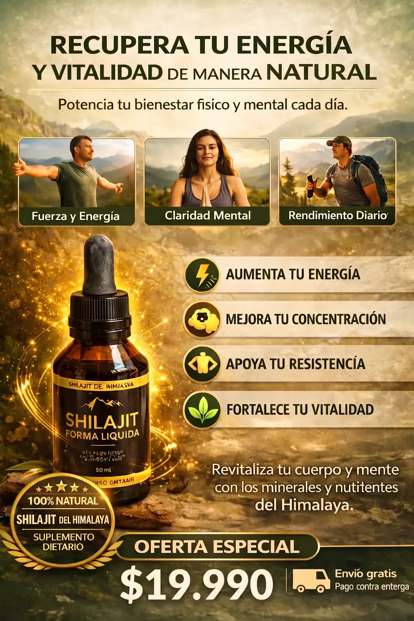 SHILAJIT DEL HIMALAYA- FORMULA LIQUIDA
