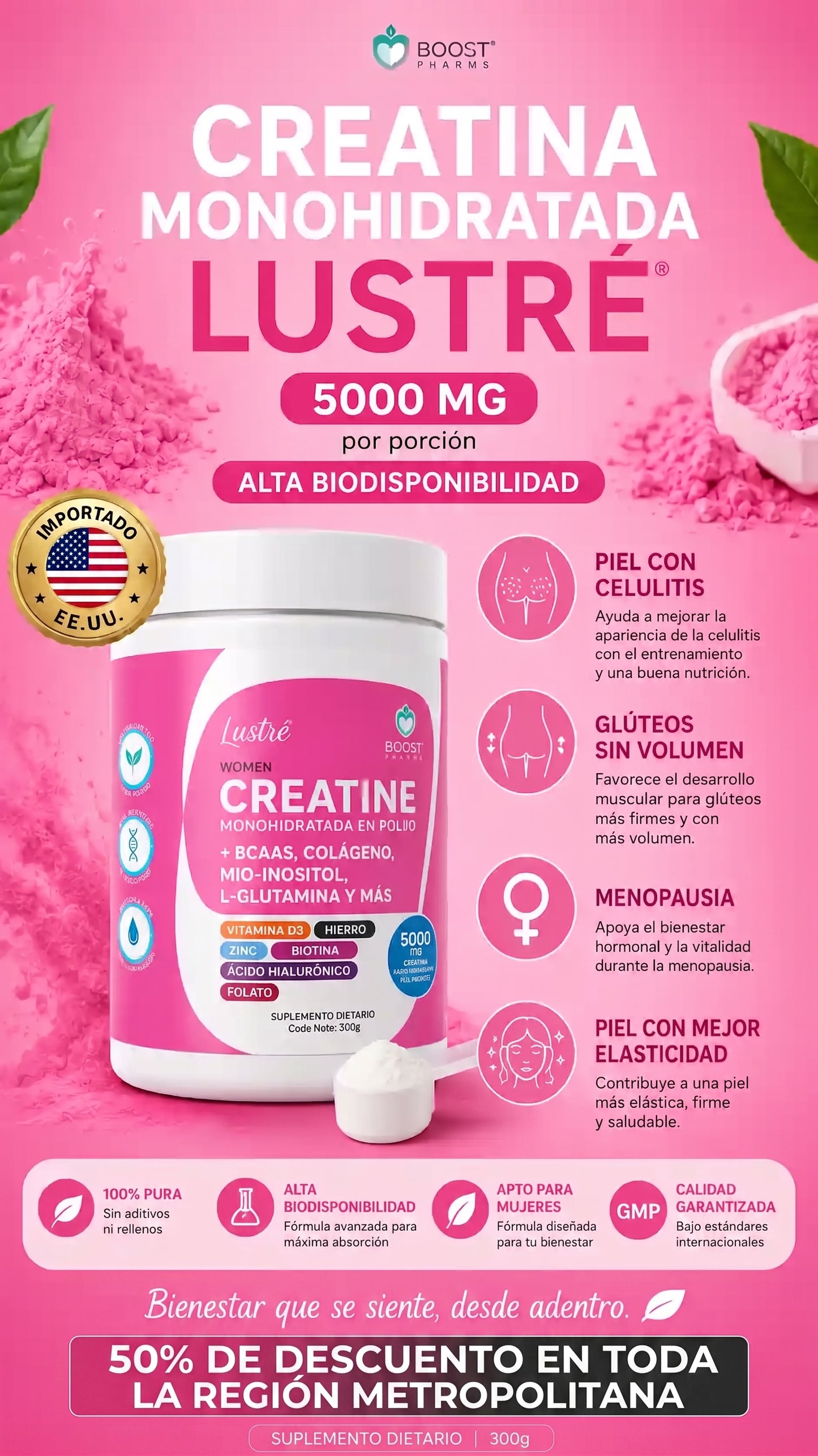 CREATINA MONOHIDRATADA LUSTRE