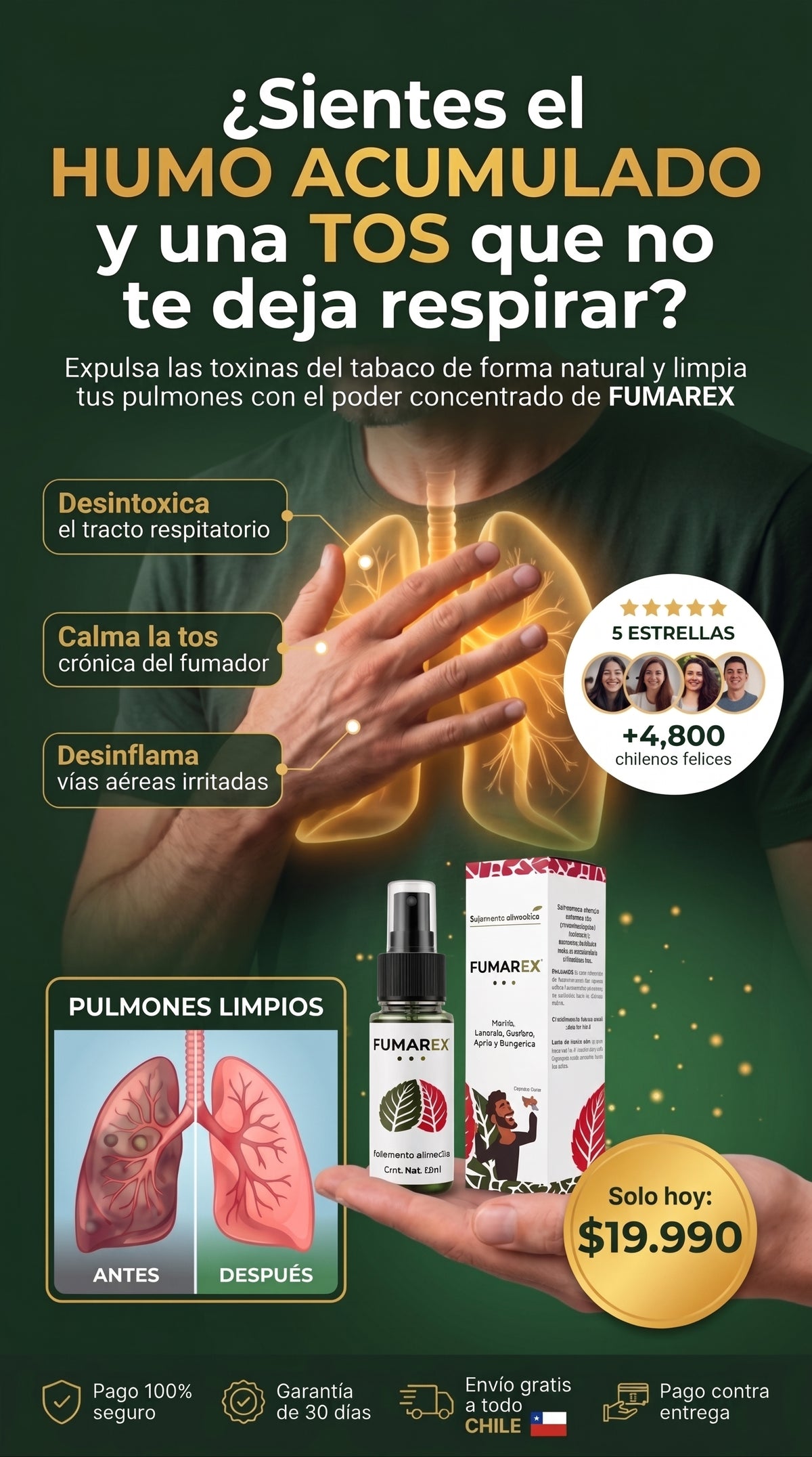 fumarex Tratamiento calma la tos cronica del fumador