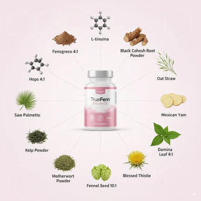 TrueFem – Cápsulas para el Equilibrio Hormonal y Bienestar Femenino - OFERTA 2X1