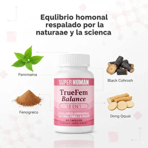 TrueFem – Cápsulas para el Equilibrio Hormonal y Bienestar Femenino - OFERTA 2X1