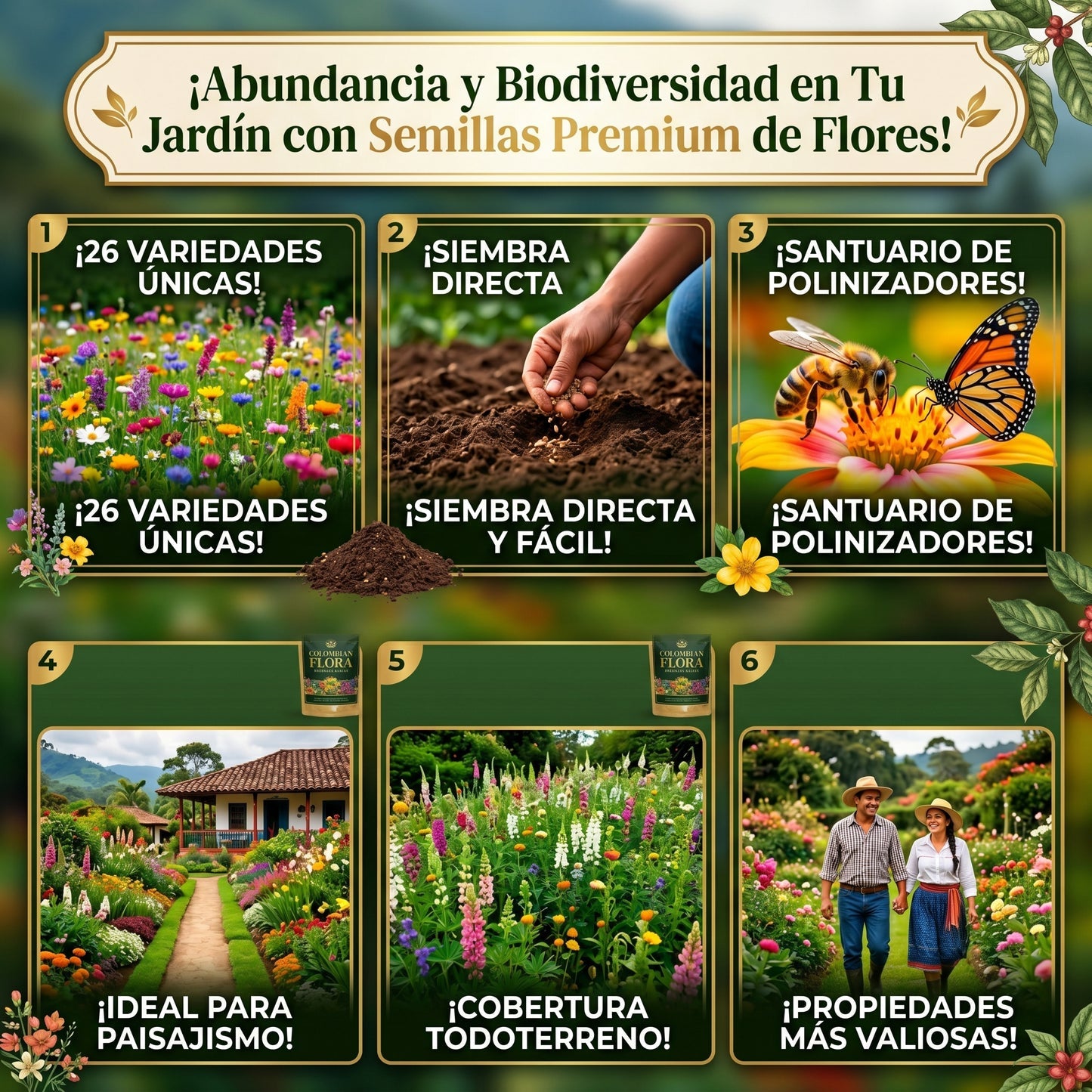 Semillas PREMIUM de Flores Mixtas