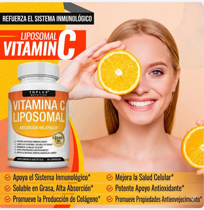 VITAMINA C LIPOSOMAL - La Vitamina C que Llega Directo a Tus Células! 🔥OFERTA 2X1🔥