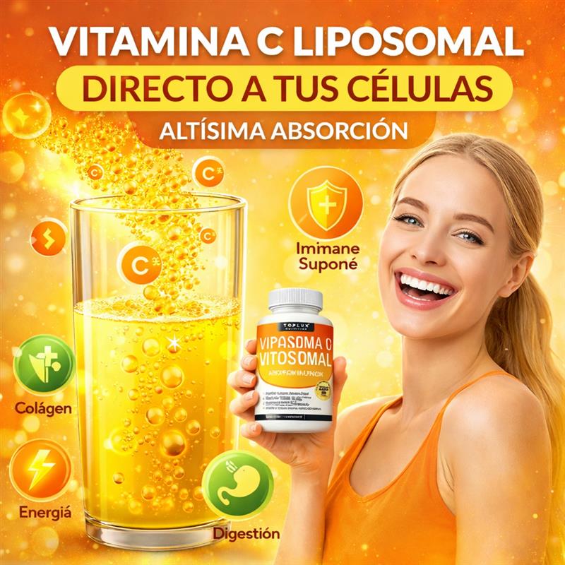 VITAMINA C LIPOSOMAL - La Vitamina C que Llega Directo a Tus Células! 🔥OFERTA 2X1🔥