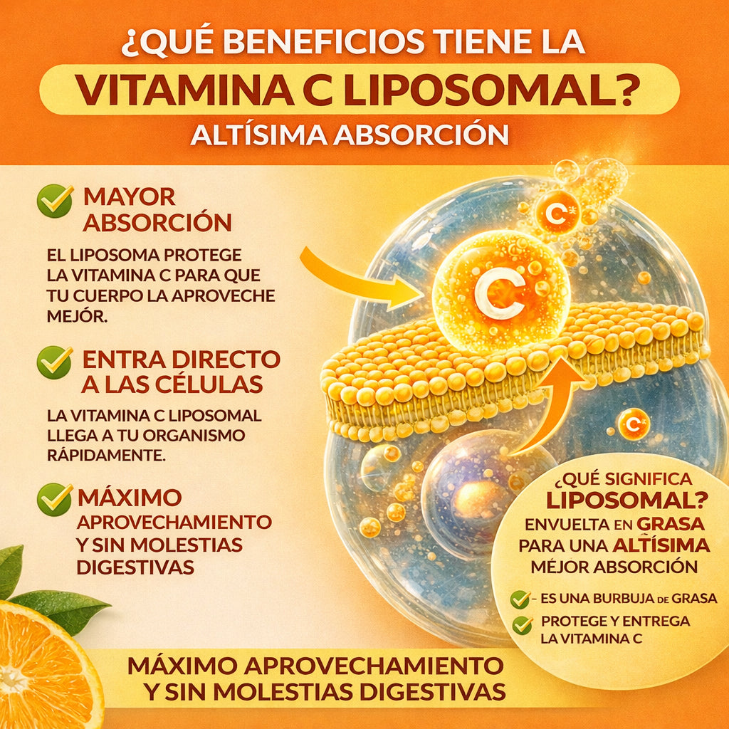 VITAMINA C LIPOSOMAL - La Vitamina C que Llega Directo a Tus Células! 🔥OFERTA 2X1🔥