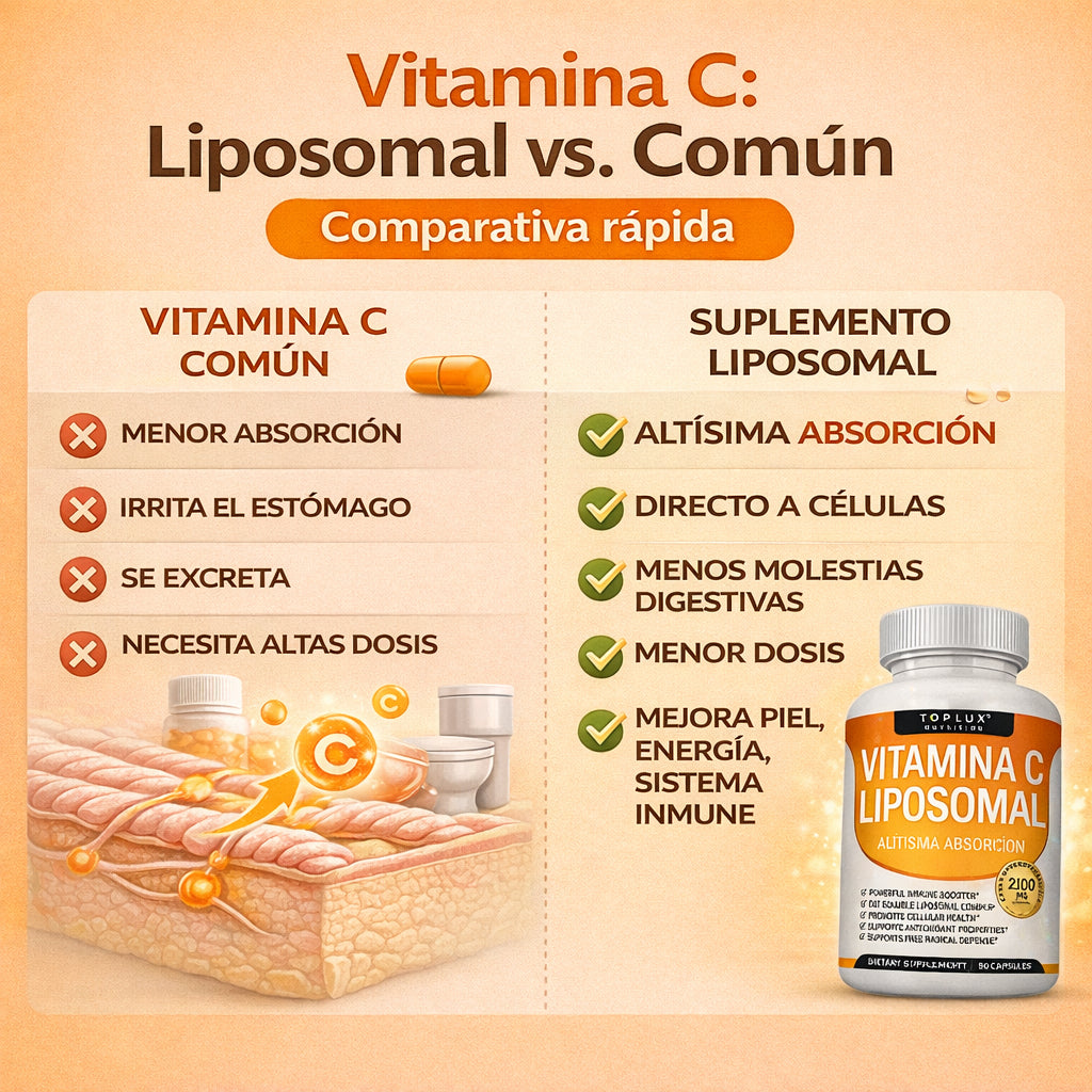 VITAMINA C LIPOSOMAL - La Vitamina C que Llega Directo a Tus Células! 🔥OFERTA 2X1🔥