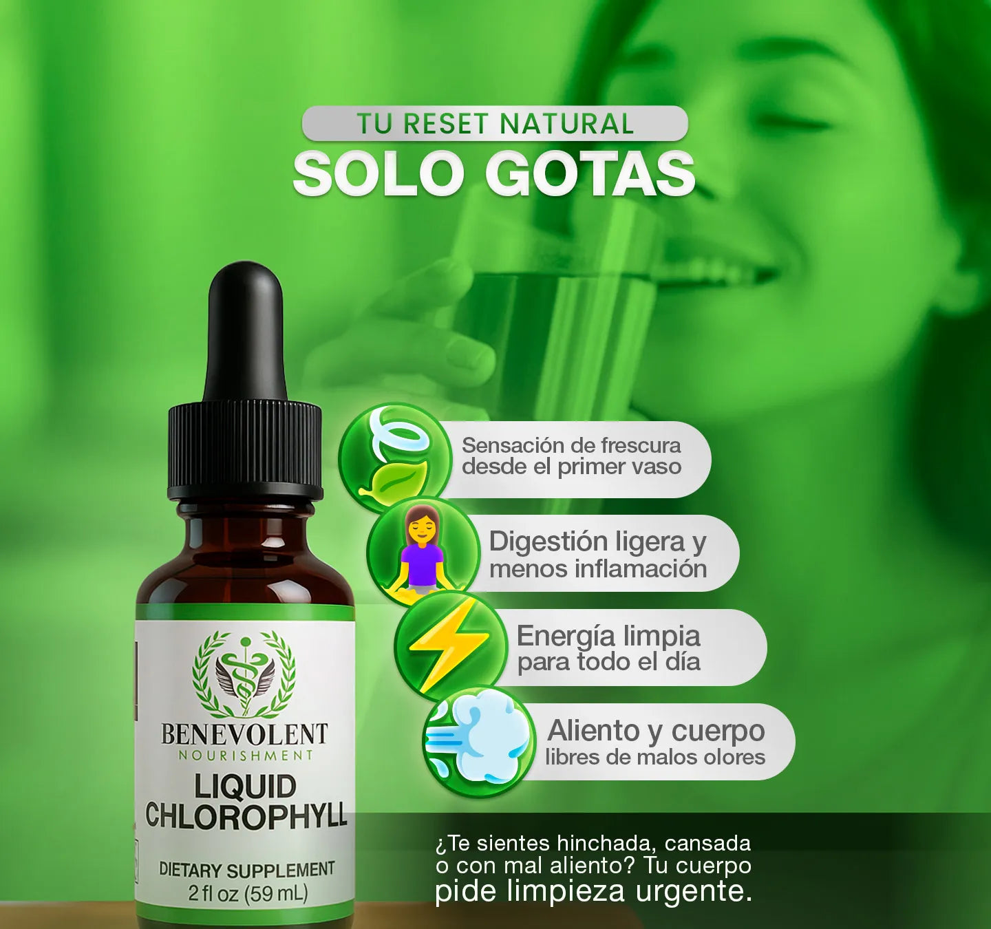 Clorofila líquida- Detox Pulmonar para Eliminar Toxinas, Flema y Alquitrán OFERTA ESTE MES 👩🏻‍⚕️