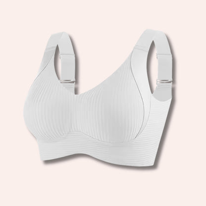 Sujetador sin aros ajustable de cuatro filas de color liso para mujer
