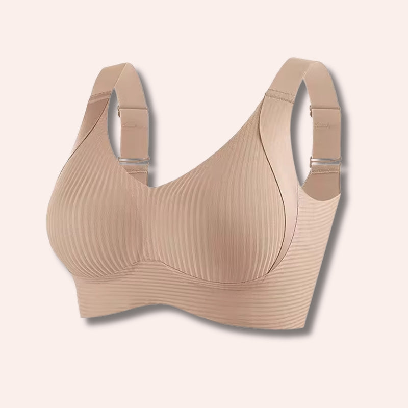 Sujetador sin aros ajustable de cuatro filas de color liso para mujer