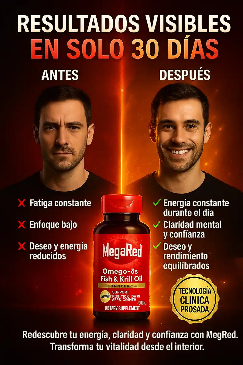 MegaRed Omega 3s® –Impulsa tu testosterona y energía natural con Aceite de Krill de alta pureza