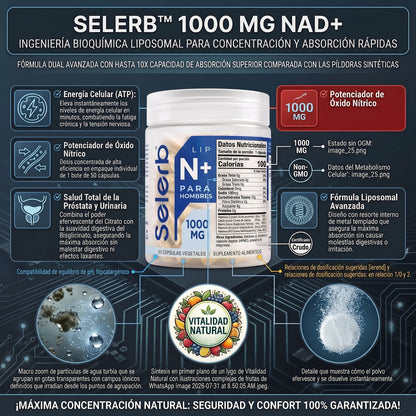 Selerb™ Liposomal NAD+ Men's Complex (60 Cápsulas )