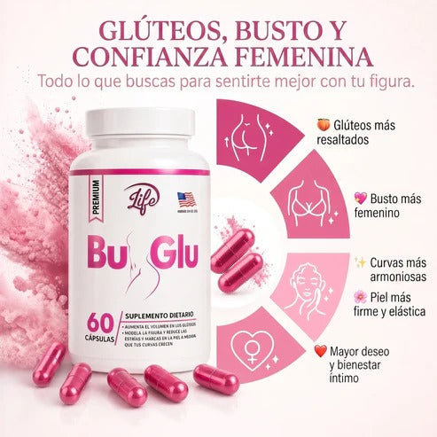 BU GLU™ – POTENCIA TUS CURVAS DE FORMA NATURAL / 60 Capsulas 2X1