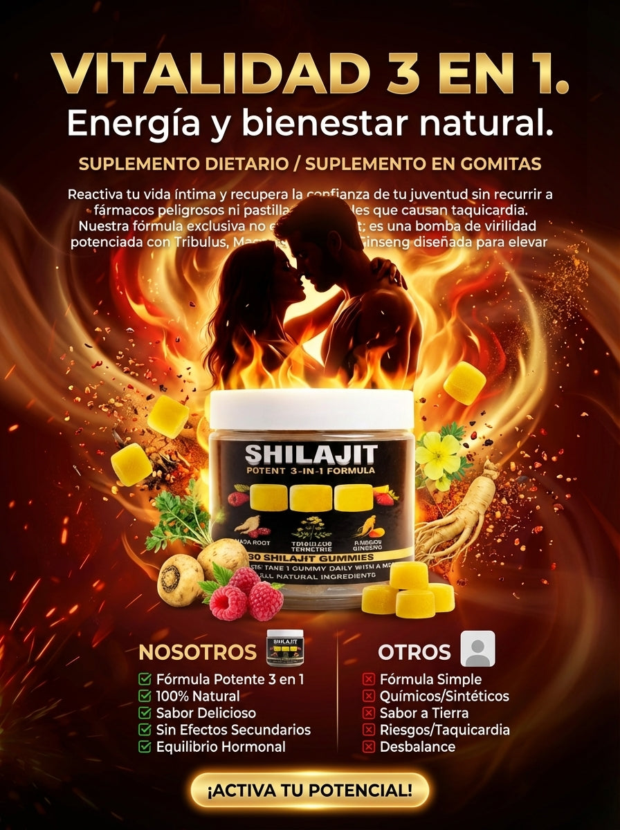 Gomitas de Shilajit 100% Puro del Himalaya.