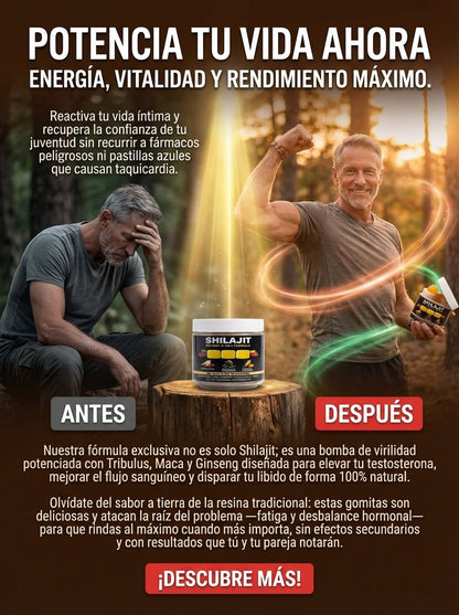 Gomitas de Shilajit 100% Puro del Himalaya.